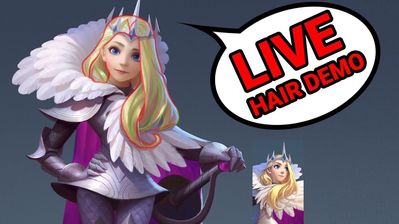 ZBrush Digital Sculpting Hair Tutorial | LIVE DEMO |