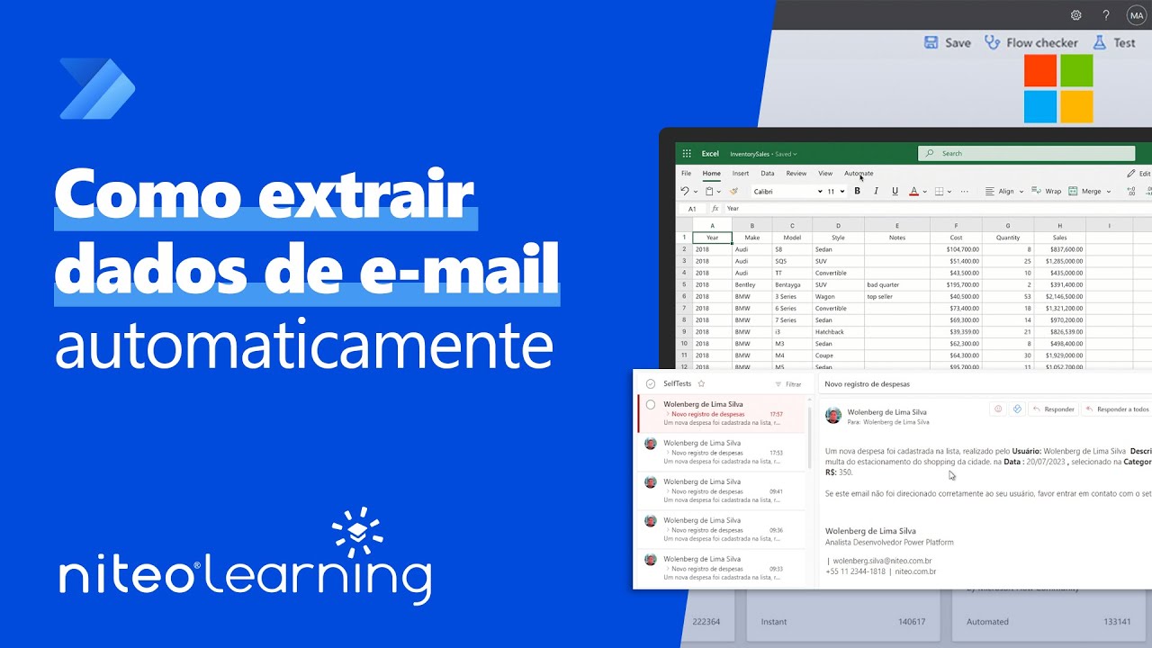 Como extrair DADOS de E-MAIL AUTOMATICAMENTE com POWER AUTOMATE