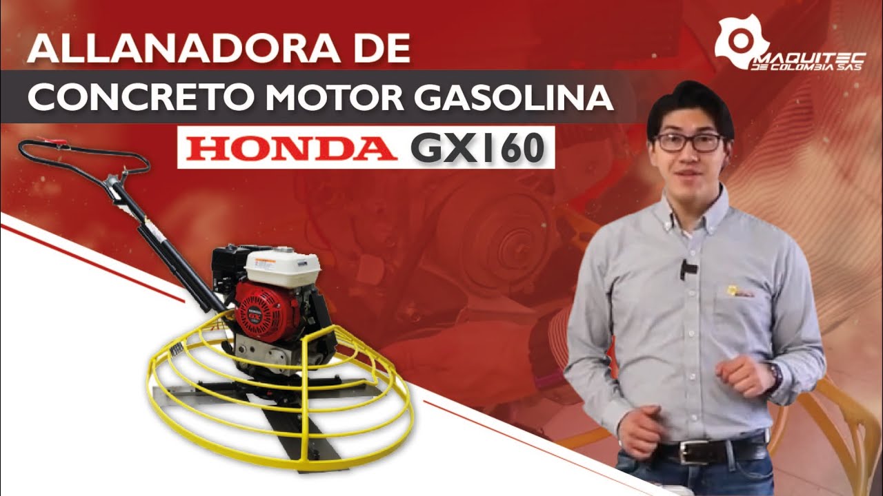 Allanadora de Concreto 🚁 Motor Gasolina Honda GX160 - Maquitec