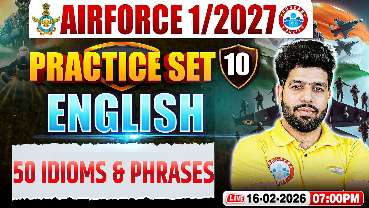 Airforce English X and Y Group Classes | Airforce English Practice Set | English For Airforce 1 2027