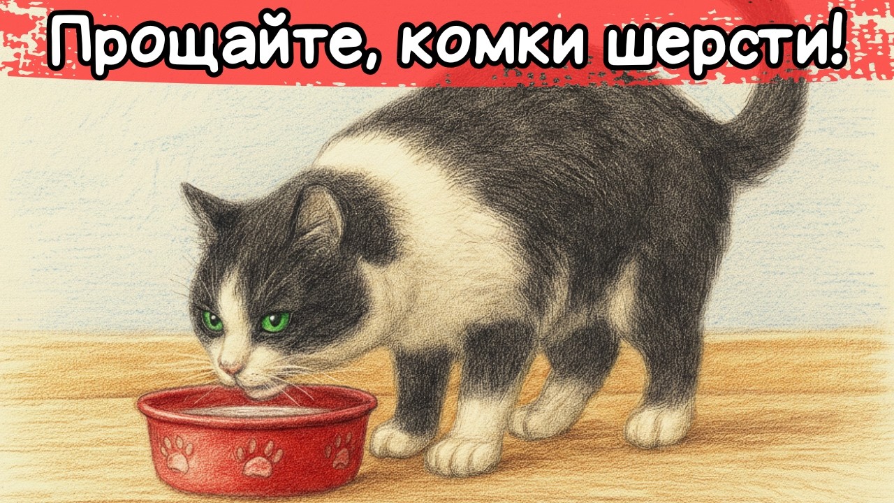 Как раз и навсегда покончить с комками шерсти у кота!