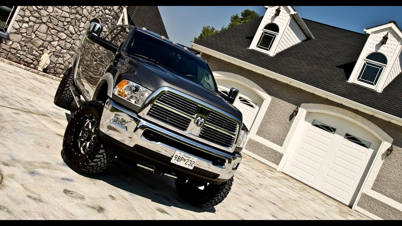Installation of a 6 inch lift from Top Gun Customz on a 2012 Dodge Ram 3500
