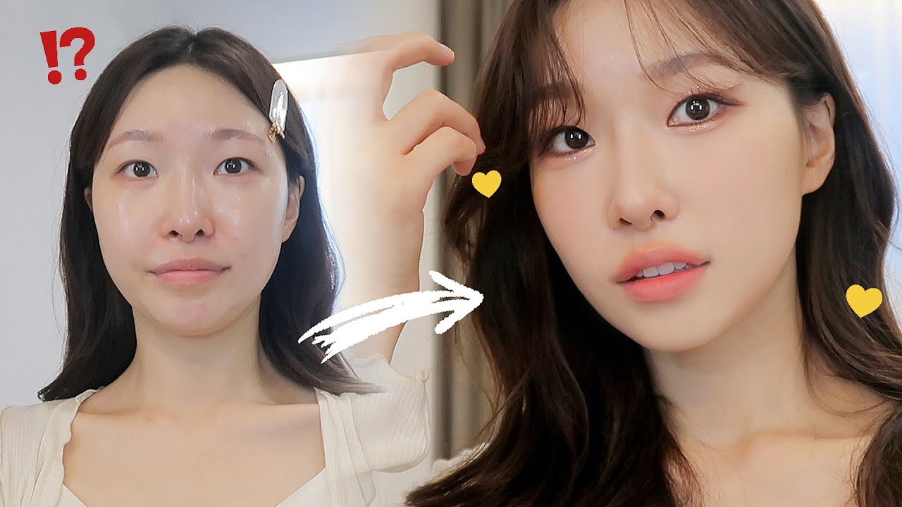 cc) 문의폭주💛짝눈+속쌍 교정하는법🤭확신의 고급! 데일리 메이크업ㅣdaily makeupㅣ아랑