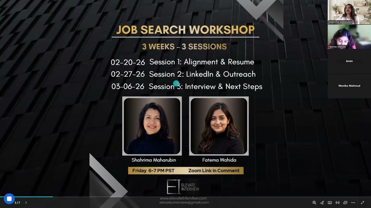 Job Search Workshop - Session 1: Alignment & Resume