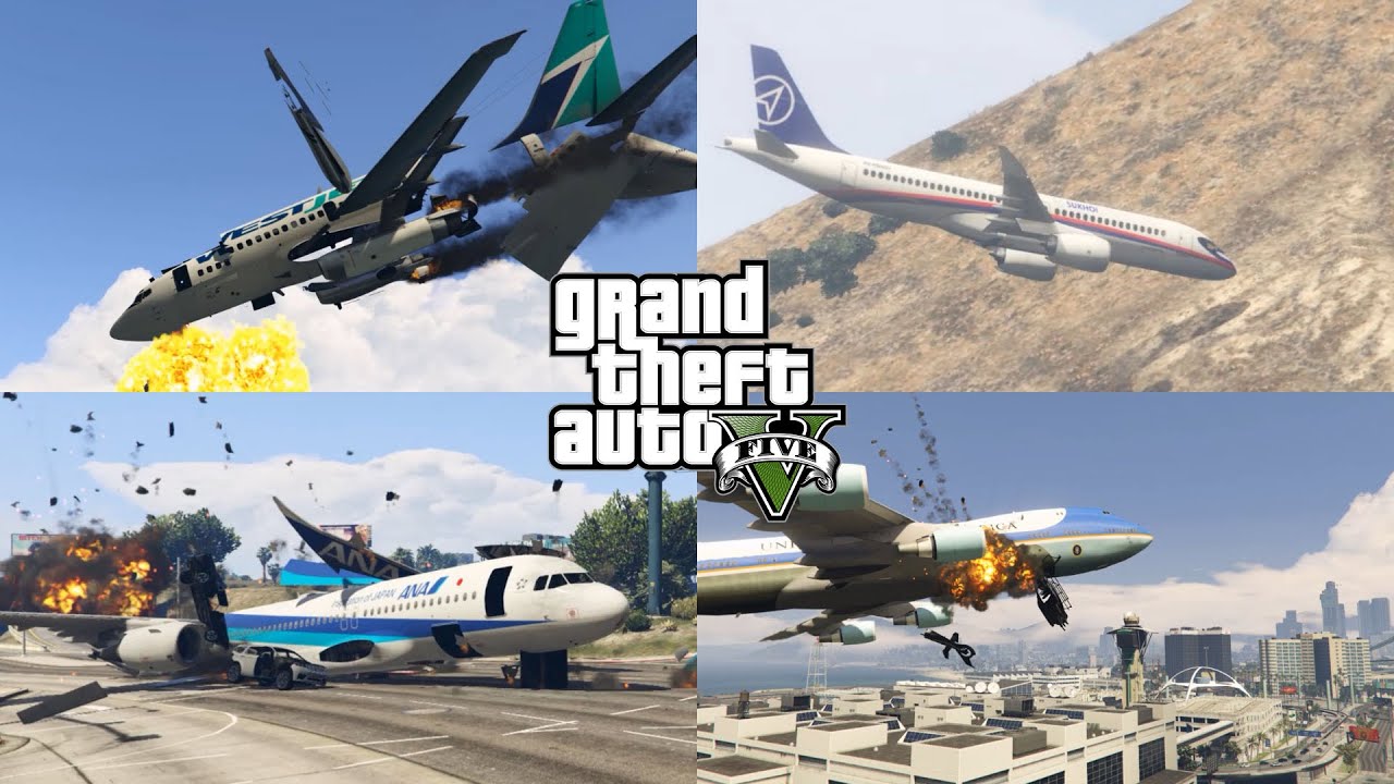 GTA 5 : Air Crash Compilation Part 6