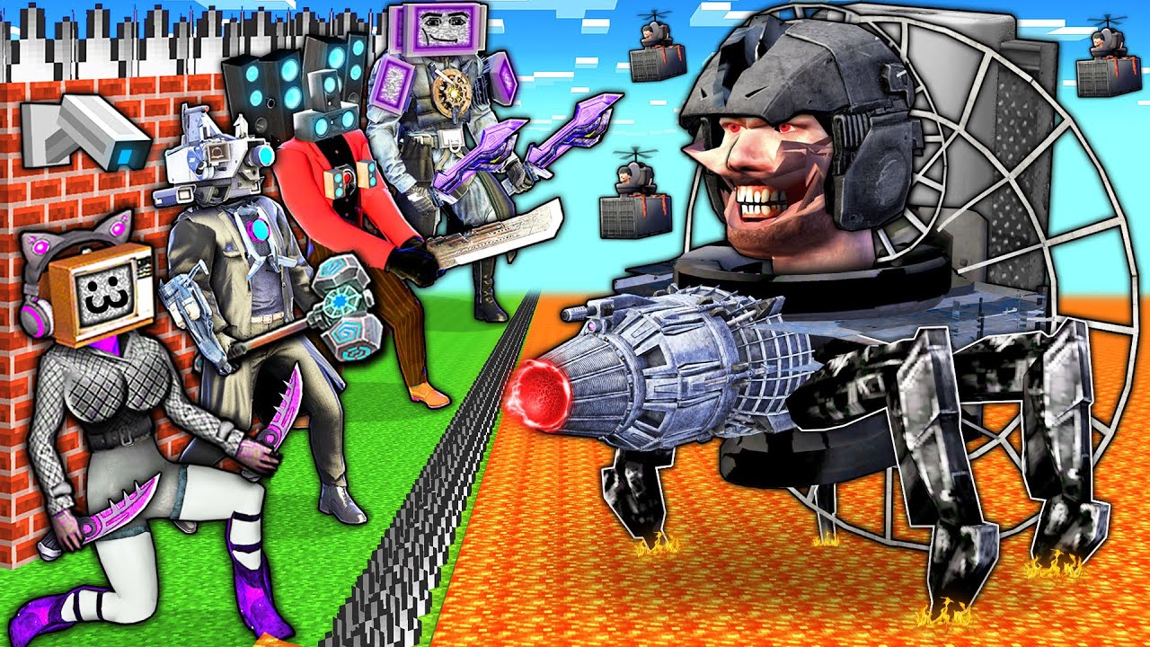 SURVIVAL BASE of ASTRO TOILET IMPACTOR vs TV WOMAN and TV MAN TITAN in MINECRAFT animation