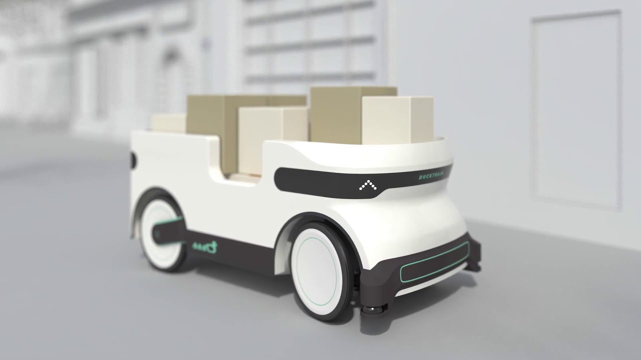 Ducktrain vehicle system for urban last-mile and industrial logistics