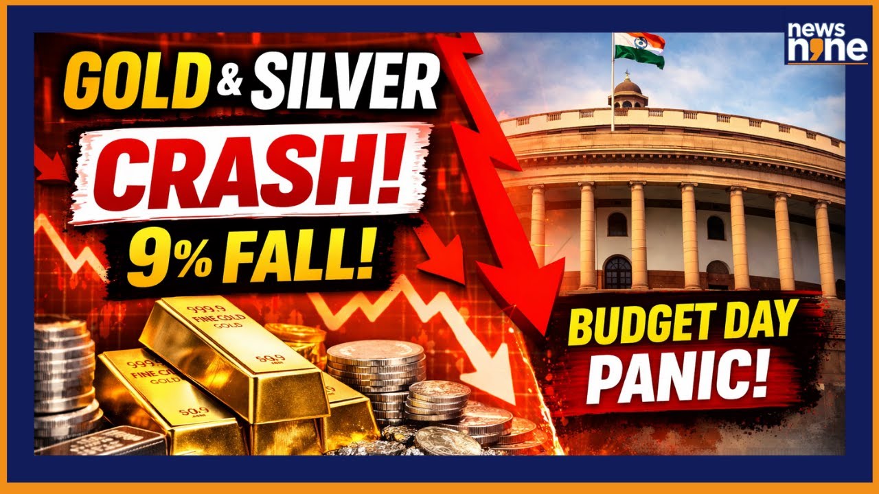 Gold & Silver Crash 9% on Budget Day | MCX Hits Lower Circuit, Investors Panic