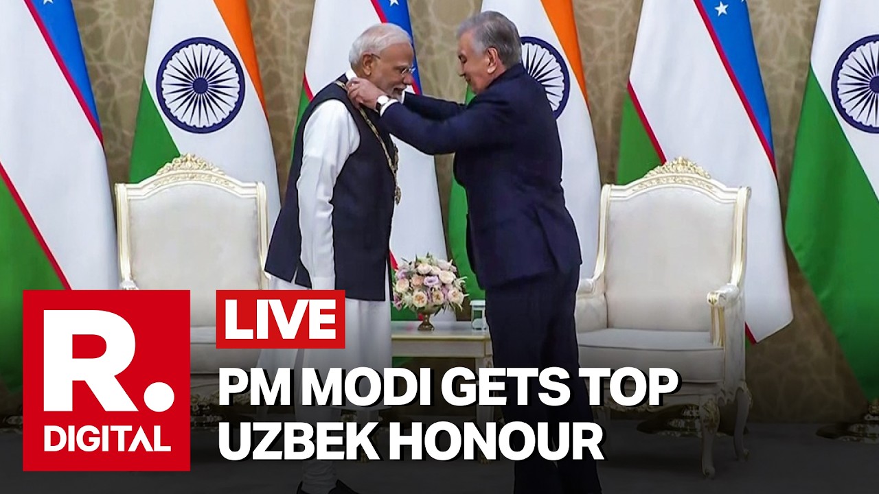 LIVE: PM Modi Receives the &lsquo;Oliy Darajali Do&rsquo;stlik&rsquo; Order from Uzbek President Shavkat Mirziyoyev