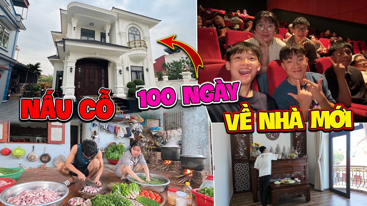 Anh T&oacute;c Xoăn Tự Tay Nấu M&acirc;m Cỗ Thắp Hương 100 Ng&agrave;y Về Nh&agrave; Mới! Rủ Cả Team Đi Xem Phim Giữa 12H Trưa