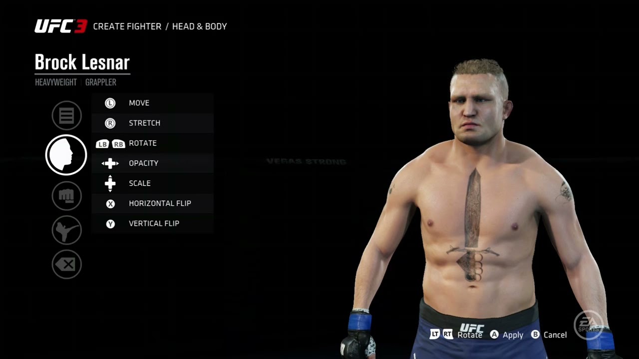 How to make Brock Lesnar in EA UFC 3 CAF-Formula and first talking vid!