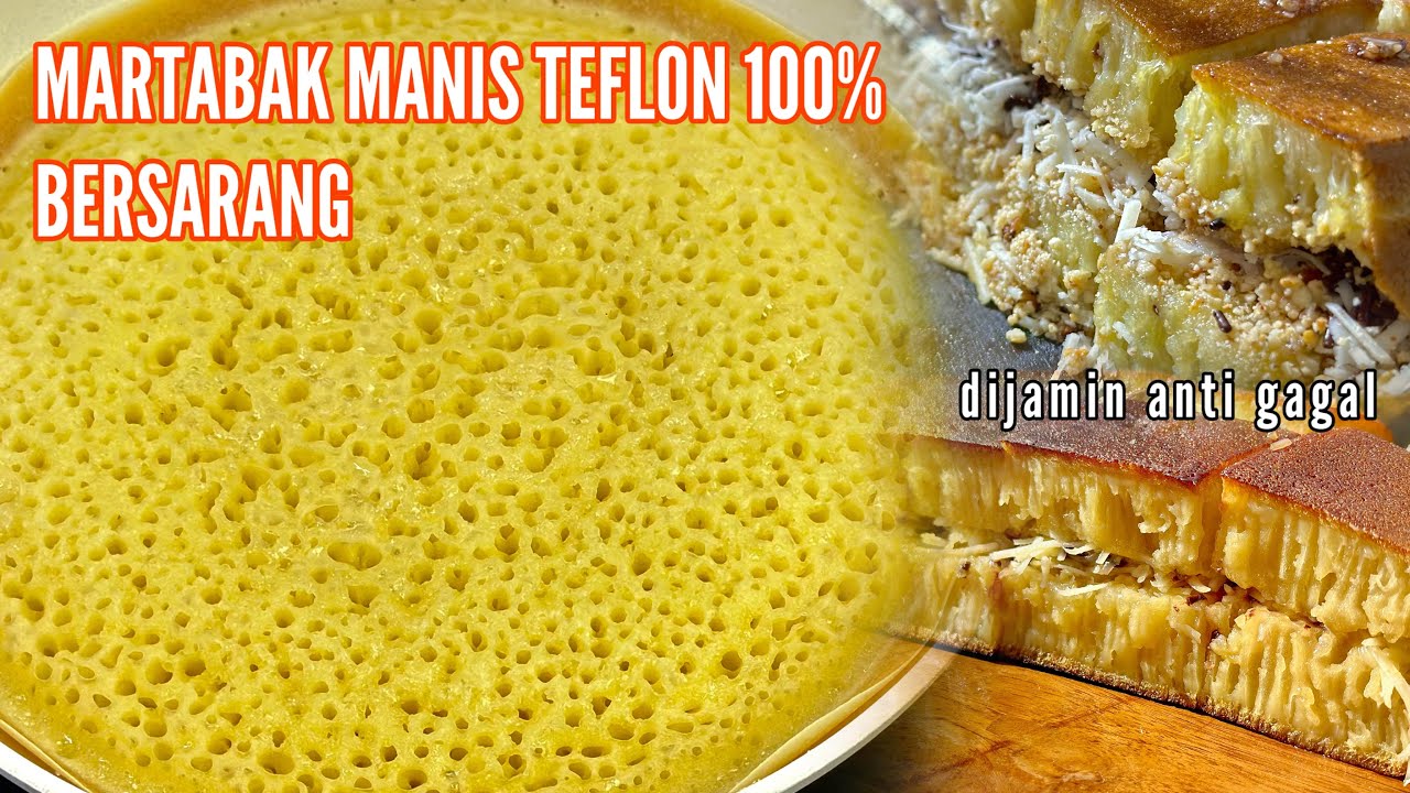 MARTABAK MANIS TEFLON ALA ABANG2 !! 100% BERSARANG EMPUK LEMBUT DAN KENYAL🥰