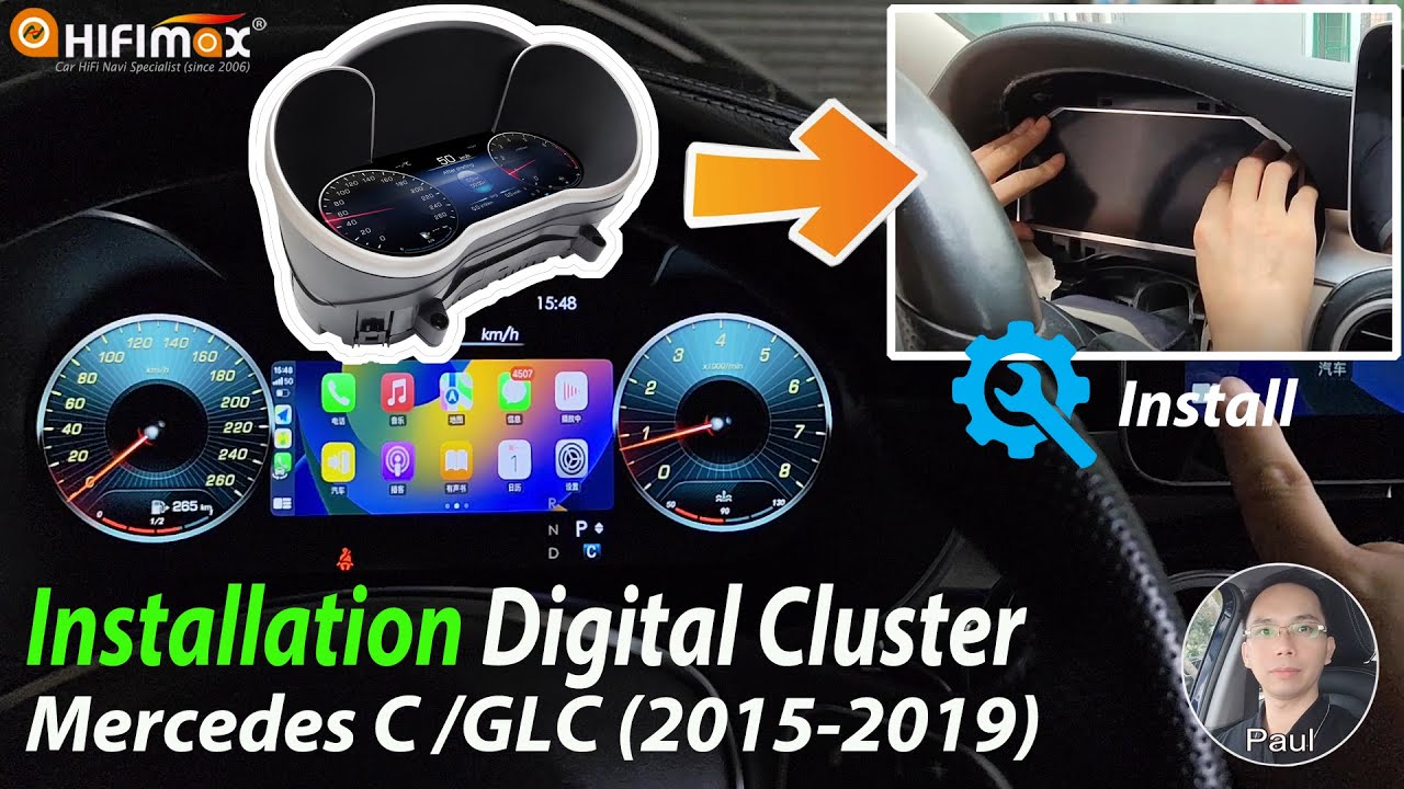 Installation Mercedes C class W205 GLC X253 Digital Cluster | Mercedes Digital Instrument Install!