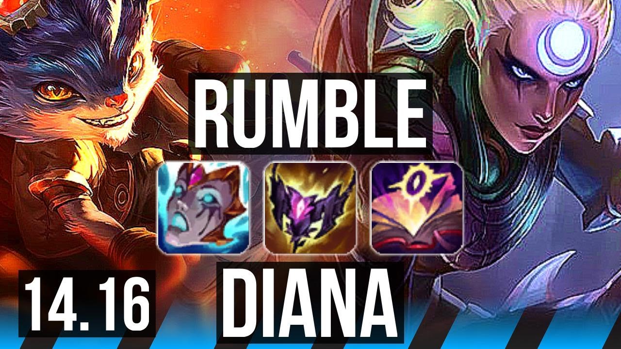 RUMBLE vs DIANA (MID) | 2100+ games, 9/3/7 | EUW Master | 14.16