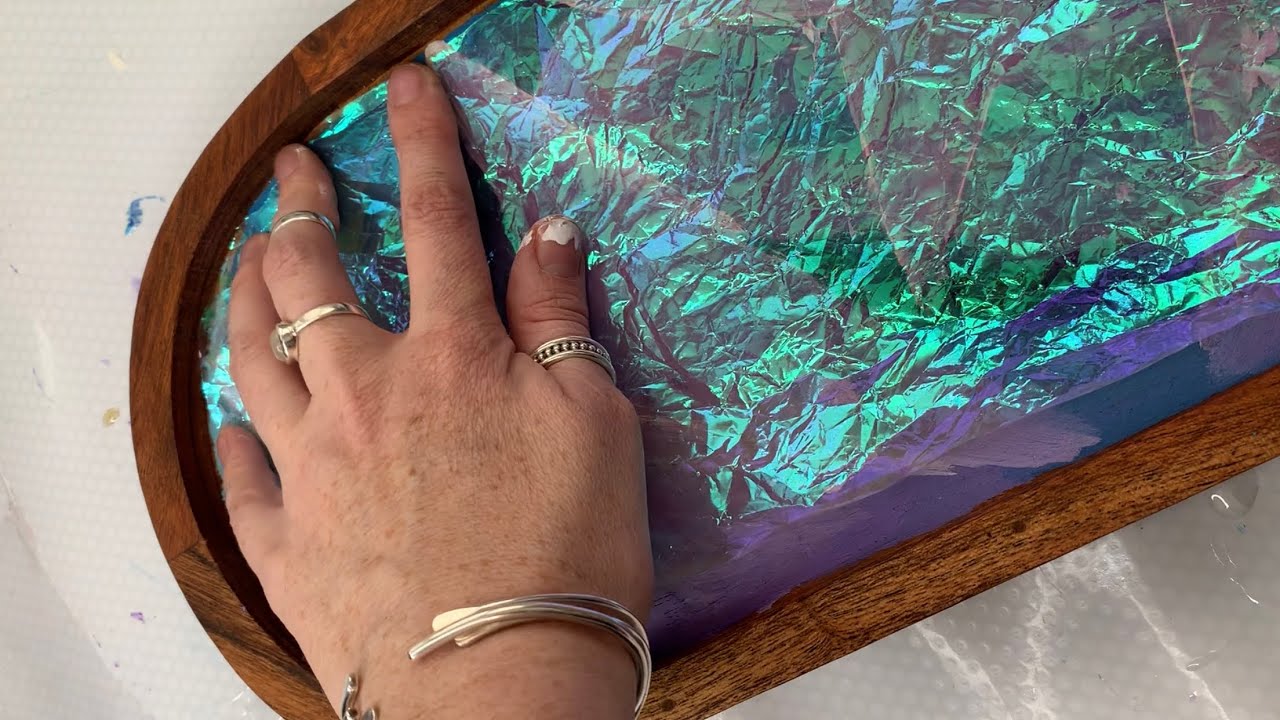 SMOKEY OPAL RESIN TRAY