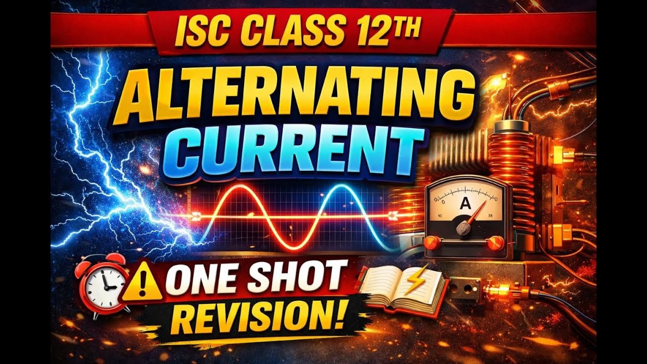 12th ISC Board EMI & ALTERNATING CURRENT |Lecture 2|One Shot |Live