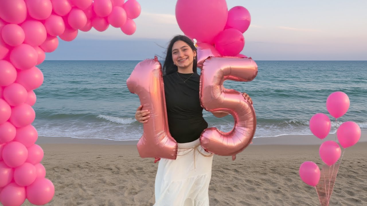 يوم ميلاد لجين وأجواء العيد على البحر 🎉🎂