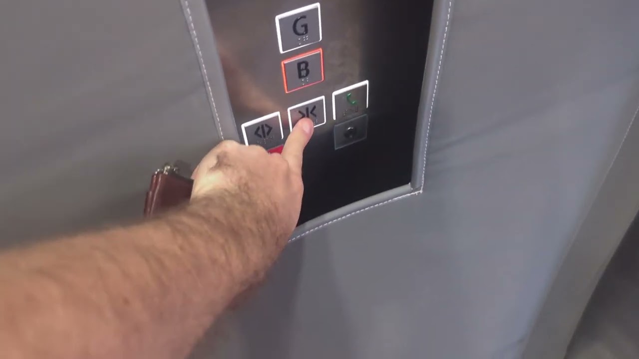 2 speed doors with sliding: 2025 Schindler 5000? Traction lift at manly Wharf carpark in Manly, AUS