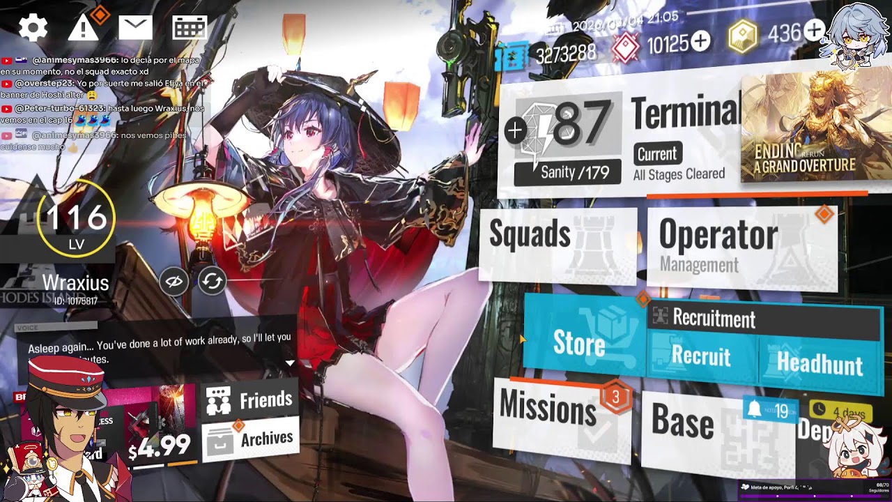 PNGTuber Jugando ARKNIGHTS ENDING A GRAND OVERTURE RERUN EVENT! Resuelvo dudas, hablar etc૮₍ ´ ꒳ `₎ა