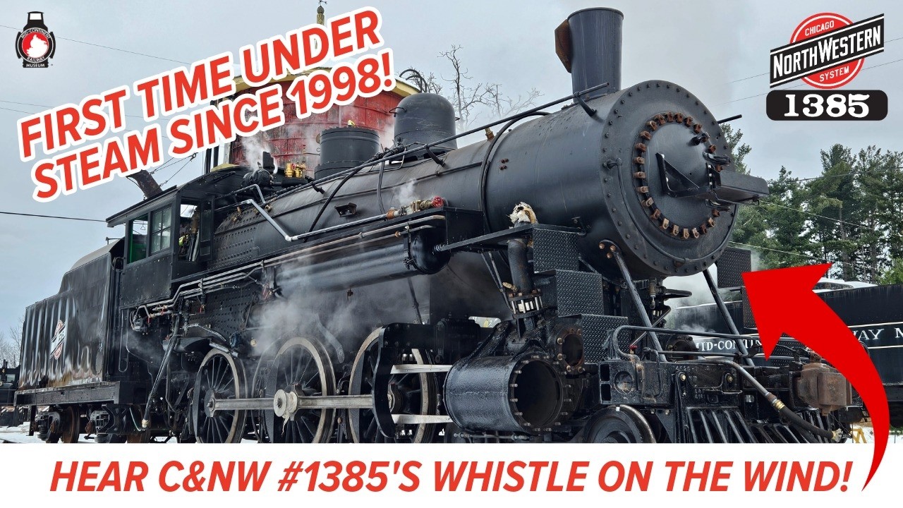Chicago & North Western #1385's First Grade Crossing Whistle in 27 Years!