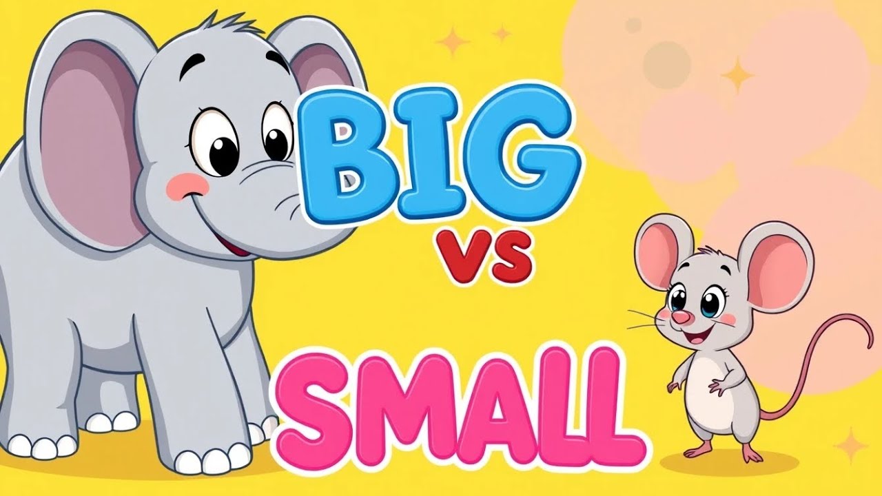Big and Small 🧸 🐭 | Learning Fun Opposites for Kids