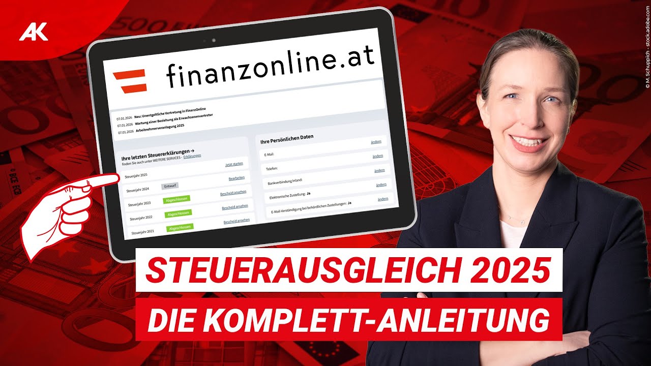 Steuerausgleich 2025 einfach erklärt: Arbeitnehmerveranlagung mit FinanzOnline