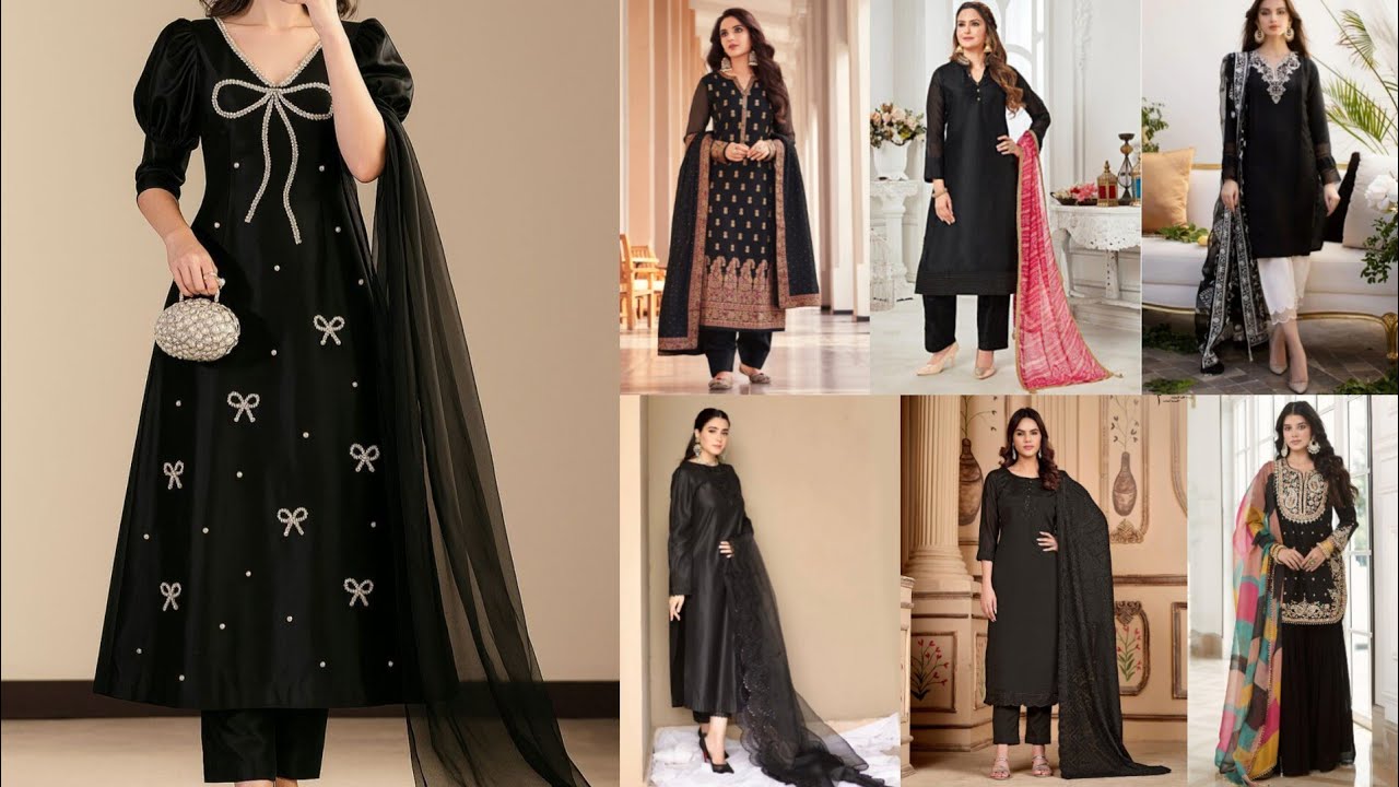 Trending suit design 2025 for girls |Black suit design|Black colour dress design &lrm;