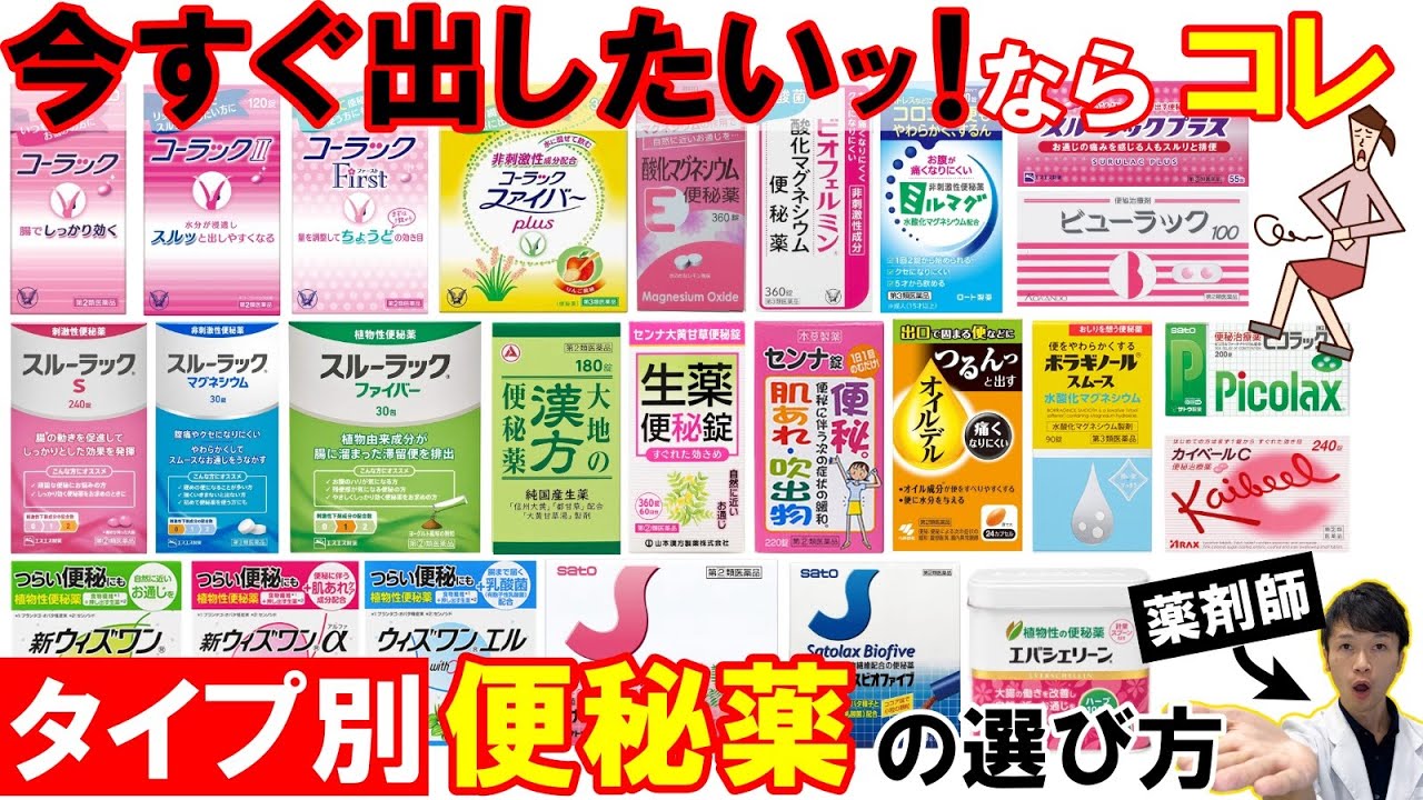 【どれを買えばいいか】が分かる！自分に合った便秘薬の選び方