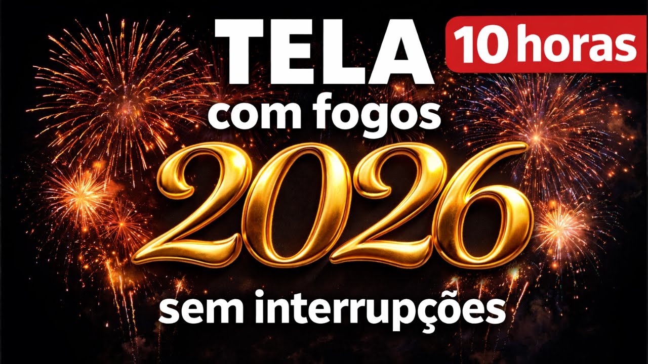 Tela De Ano Novo 2026 | V&iacute;deo Decorativo Ambiente com M&uacute;sica e Fogos 4K