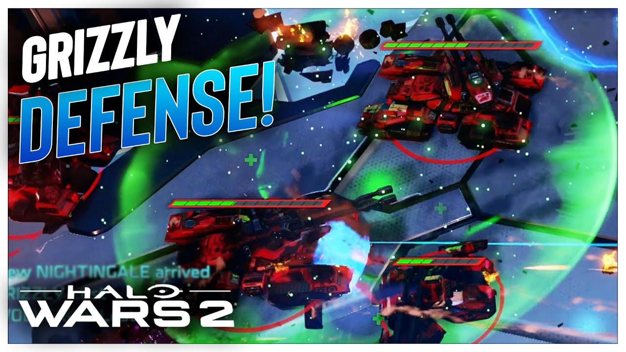 I tried Defending with Grizzly Tanks in Halo Wars 2