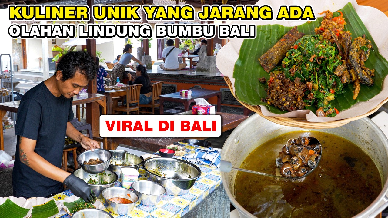 NGETREND ‼️ KULINER UNIK YANG JARANG ADA 😍 OLAHAN LINDUNG BUMBU BALI - WAROENG LINDUNG DI JERO