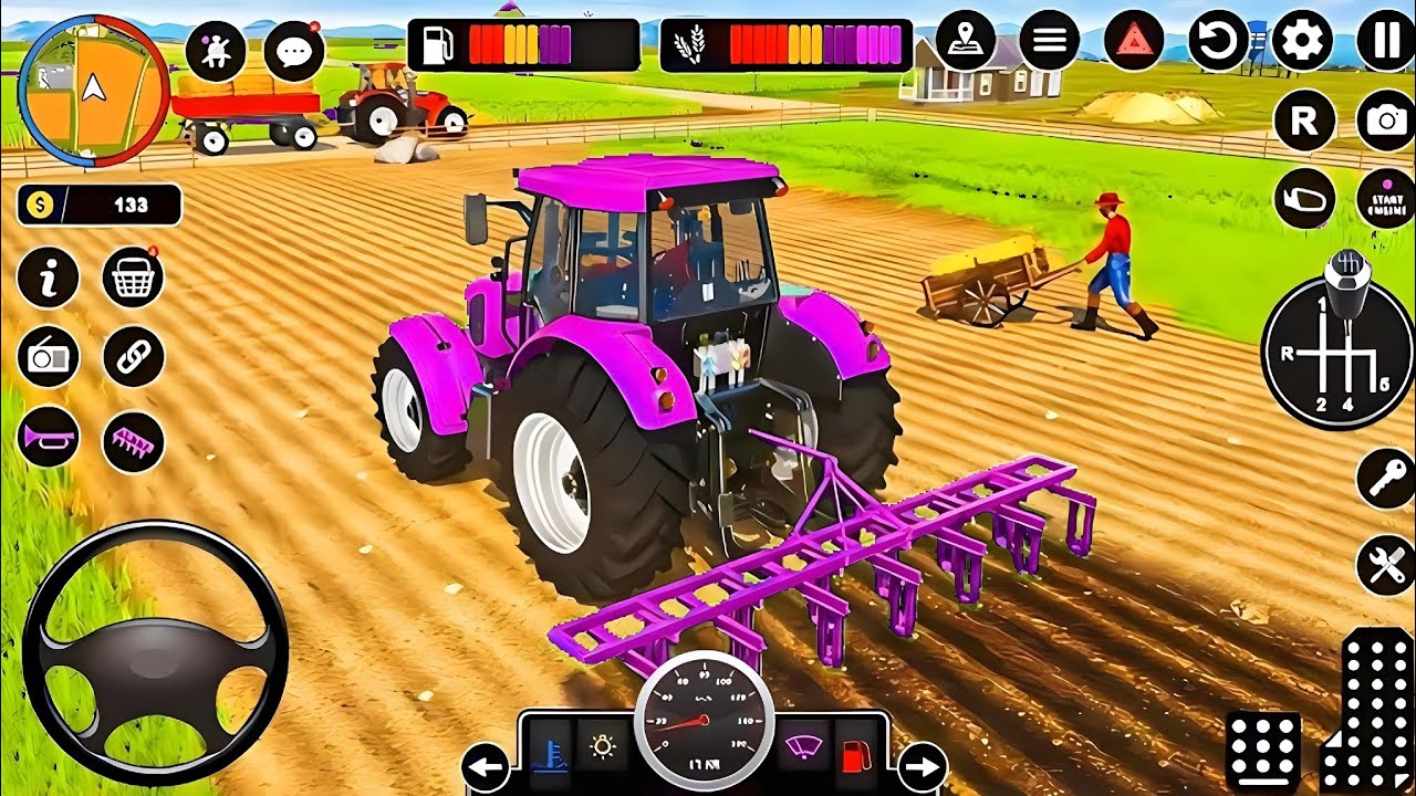 Modern Tractor Farming Driving Simulator 3D - New Tractor Games Android Gameplay