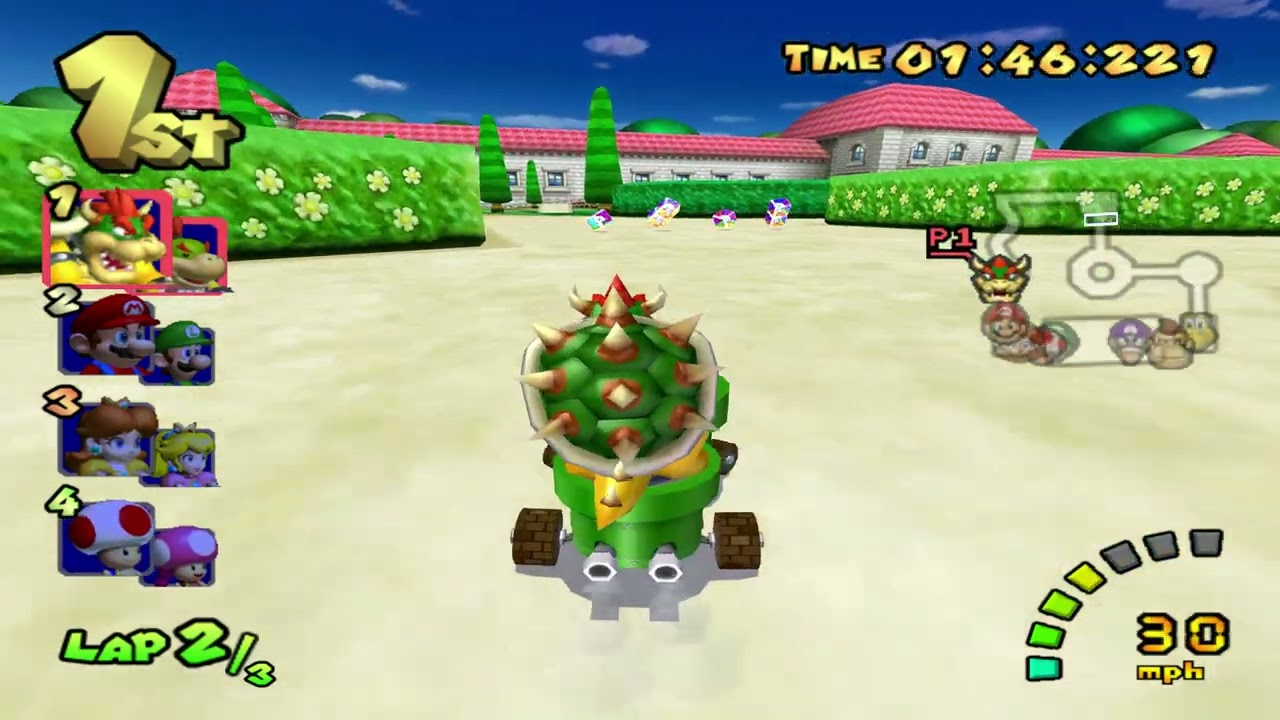 DS Peach Gardens - Mario Kart Double Dash!! (Gamecube) Custom Track 200cc (Bowser & Bowser Jr.)