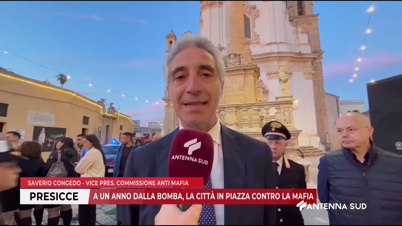 31 MAGGIO 2025 - PRESICCE (LE) - A UN ANNO DALLA BOMBA, LA CITTÀ IN PIAZZA CONTRO LA MAFIA