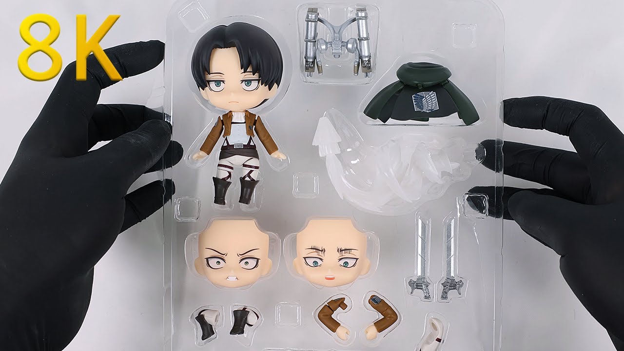 8K Nendoroid Levi - Attack on Titan figure unboxing