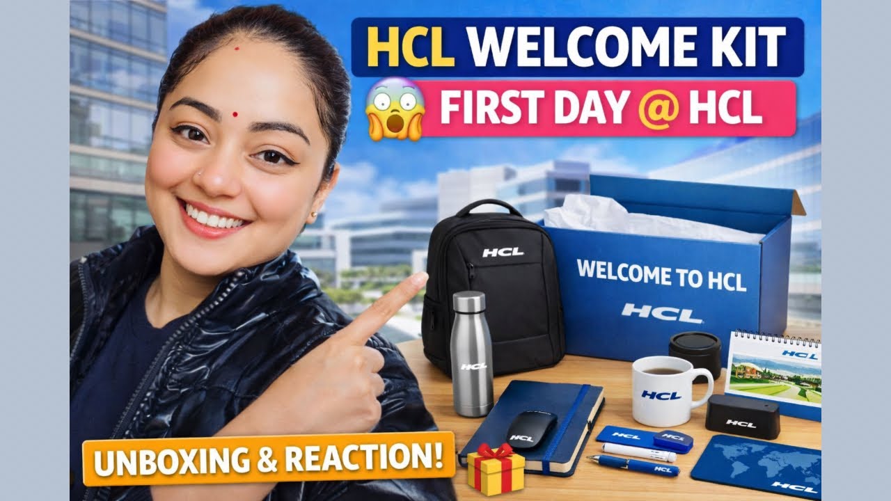 Unboxing My HCL Welcome Kit 💻 | First Job Experience | HCLTech Joining 2025-26| First Day Onboarding