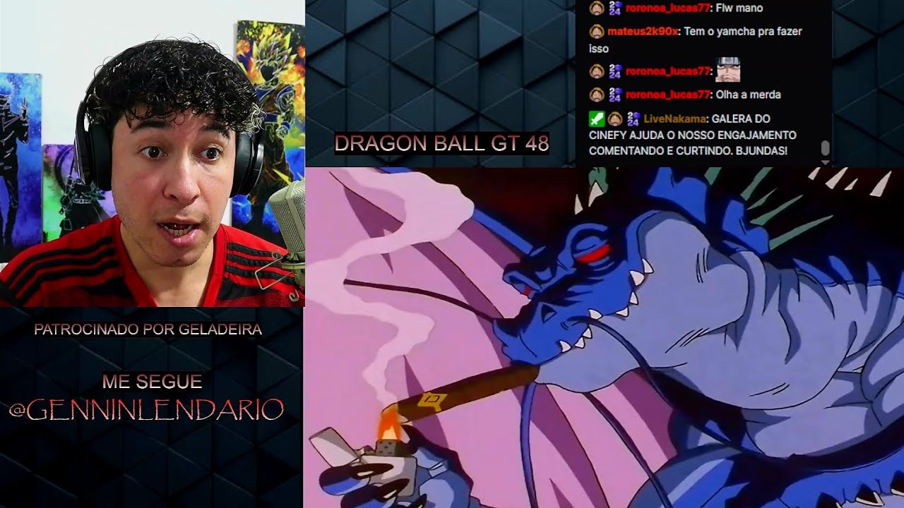 Genninlendário reagindo ao Goku vai ter que derrota as esfera do Dragão Dragon ball GT Episódio 48