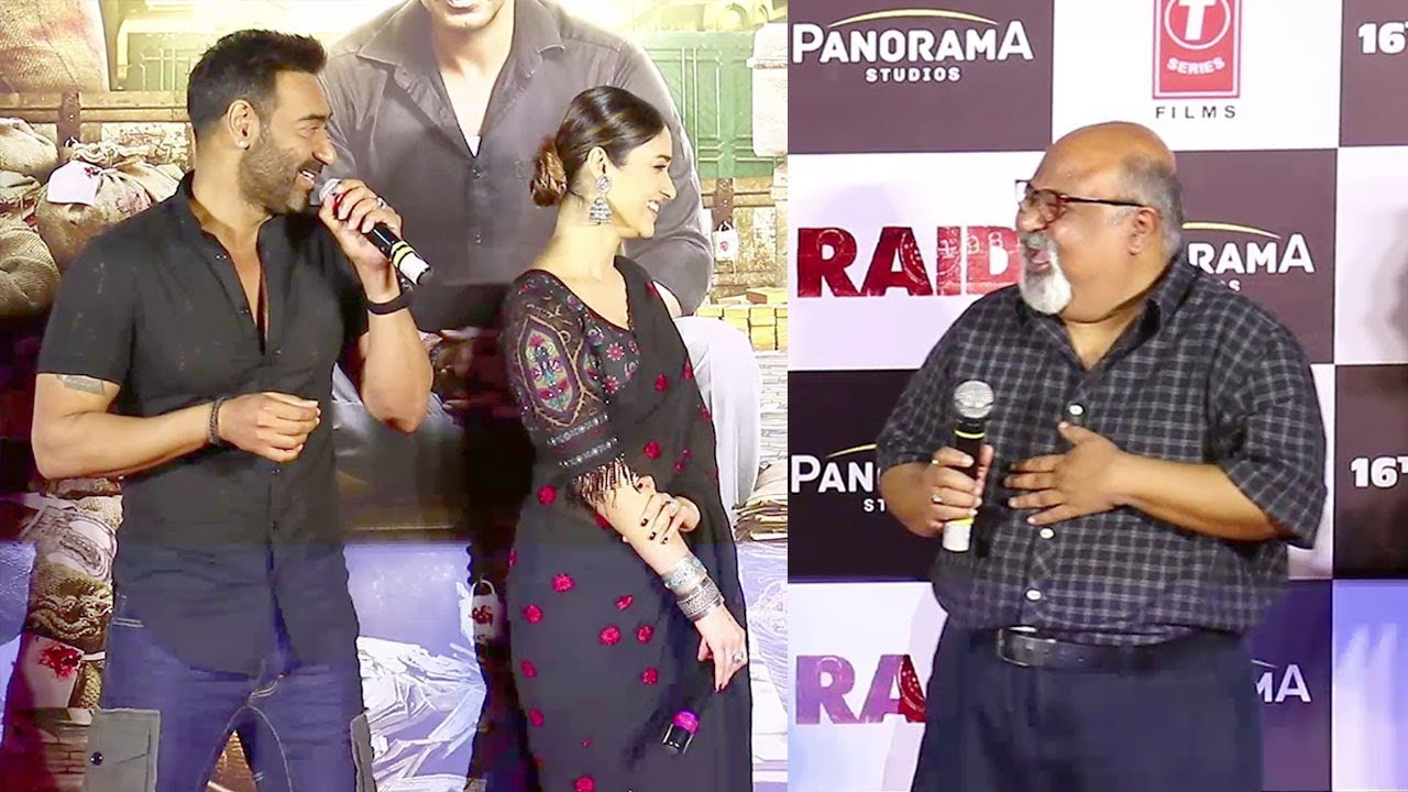 Ajay Devgan, ileana D'Cruz & Saurabh Shukla's FUNNY Moments At Raid Movie Trailer Launch