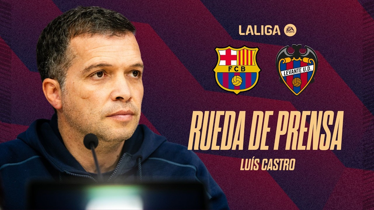 RUEDA DE PRENSA de LUÍS CASTRO previa al encuentro ante el FC Barcelona (J25)