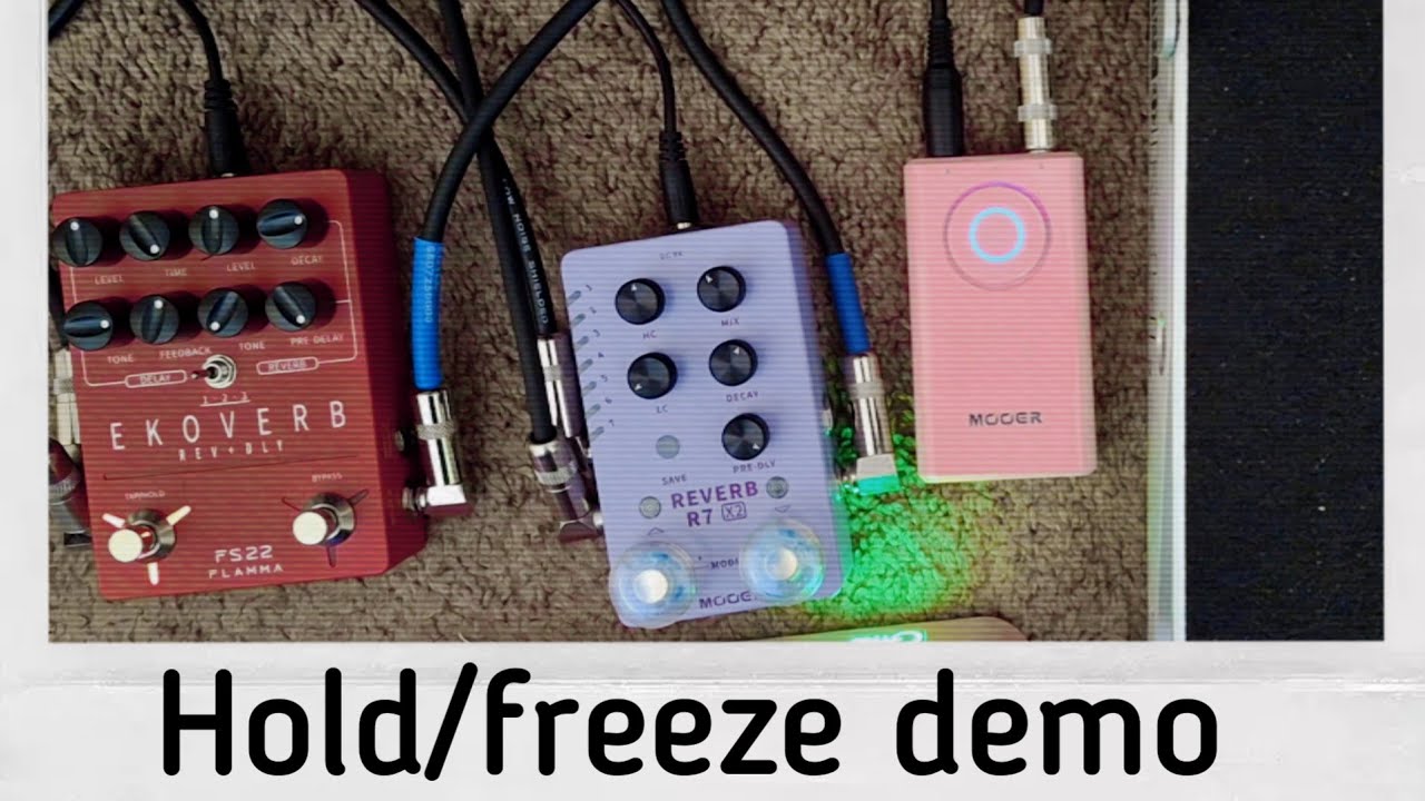 Mooer R7x2 and Flamma Ekoverb Hold modes demo