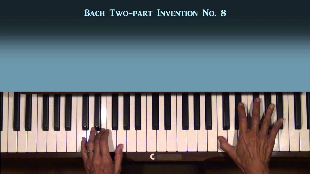 Bach Two-Part Invention No. 8 Piano Tutorial SLOW