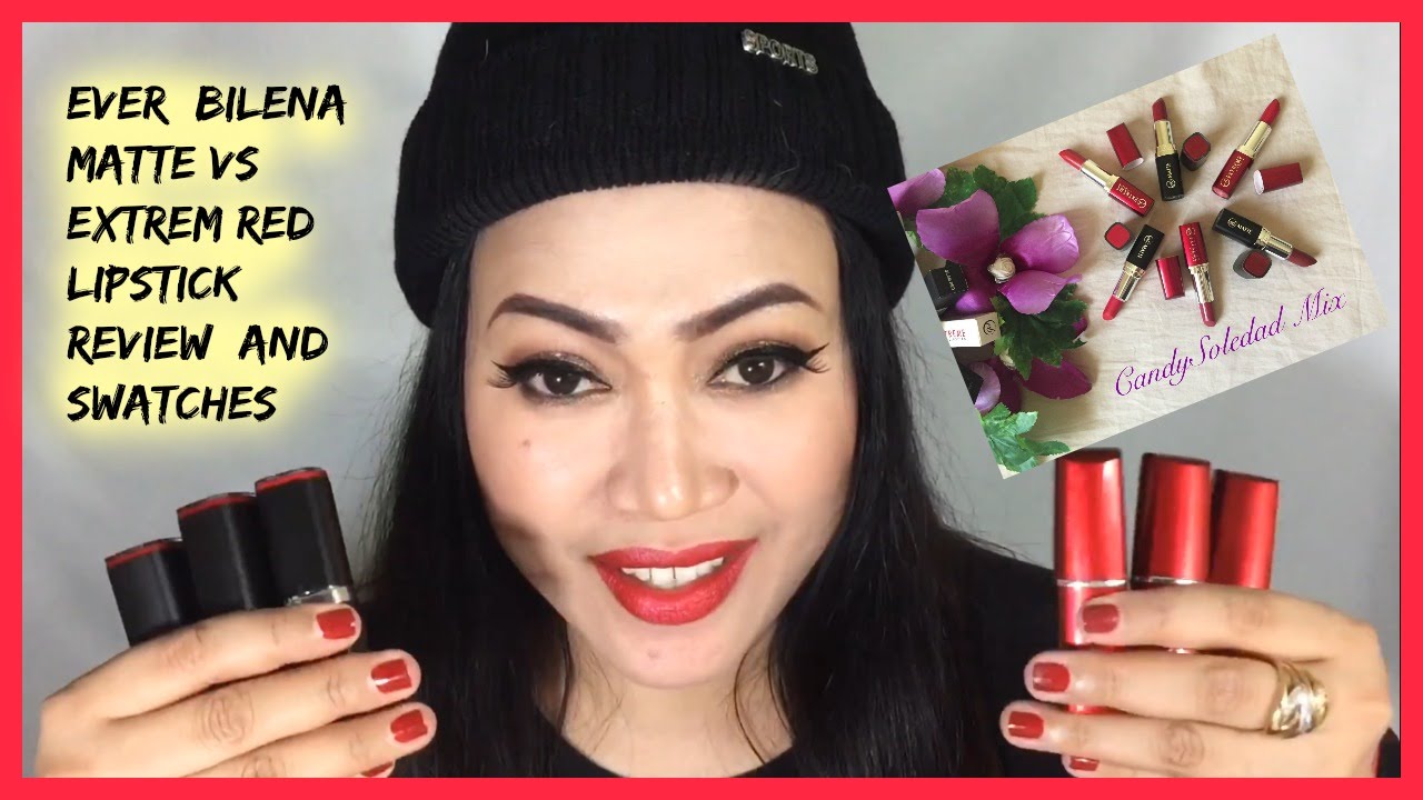 EVER BILENA MATTE VS EXTREME RED LIPSTICK REVIEW AND SWATCHES || Candy's Rouge