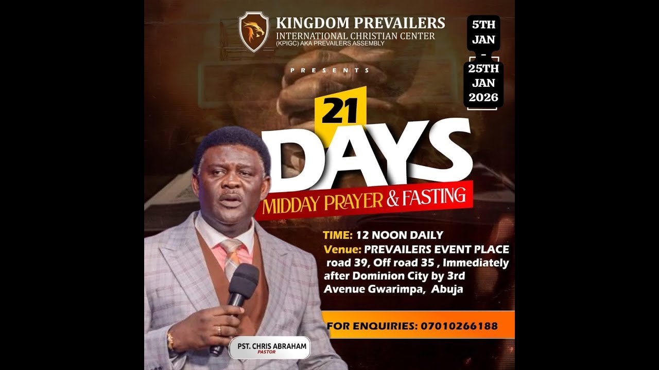 21 DAYS MIDDAY PRAYER AND FASTING (DAY 10) || KPICC || 14TH JANUARY 2026