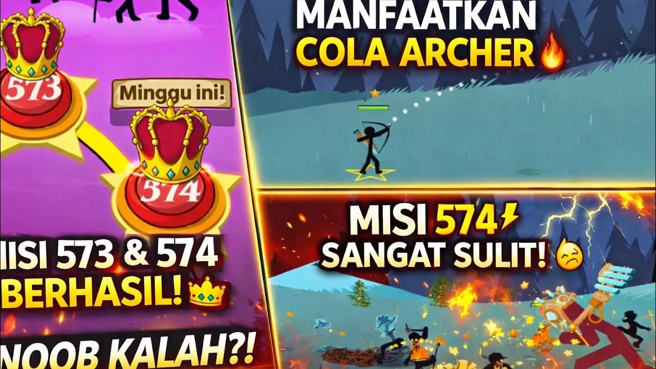 Mission 573-574: Destroy Voltaic Tribe with Lightning Spell | Stick War: Legacy