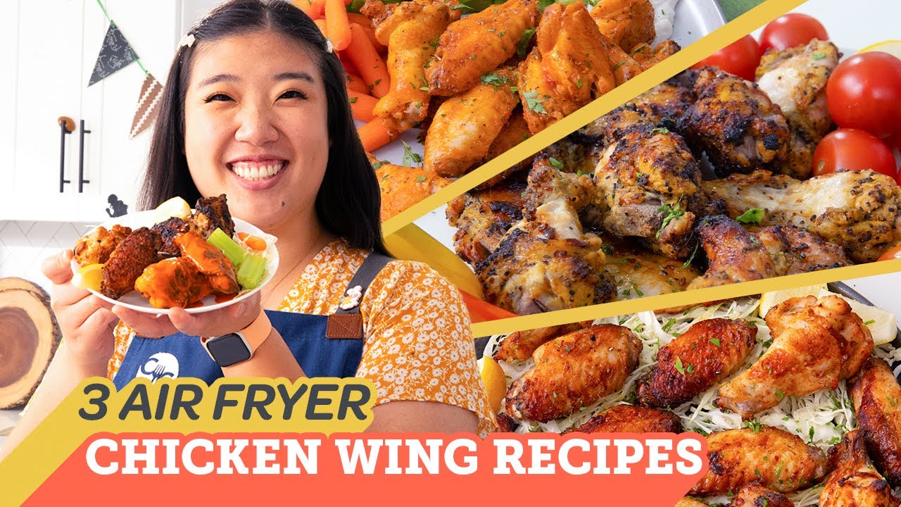 Air Fryer Chicken Wings (Buffalo, Lemon Pepper & Teba Shio)| Cooking with Cosori