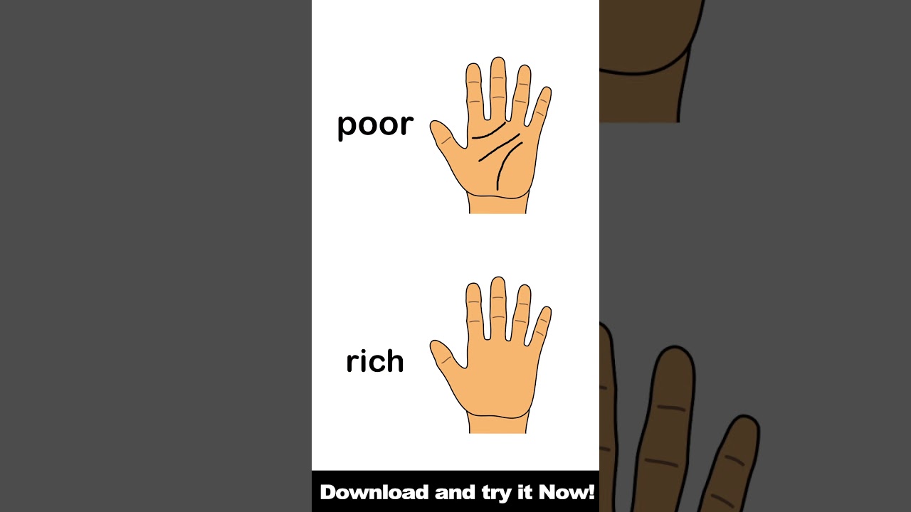 Rich or Poor? palm reading lines#youtubeshorts #palm #reading #reels #videos  #rich #shorts #wealth