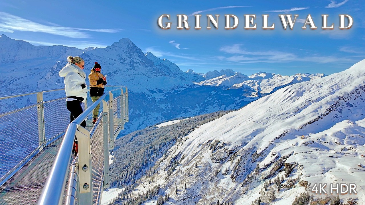 FIRST GRINDELWALD SWISS ALPS 🇨🇭  Experience Cliff Walk at 2,200. Fairy tale Mountains in Switzerland