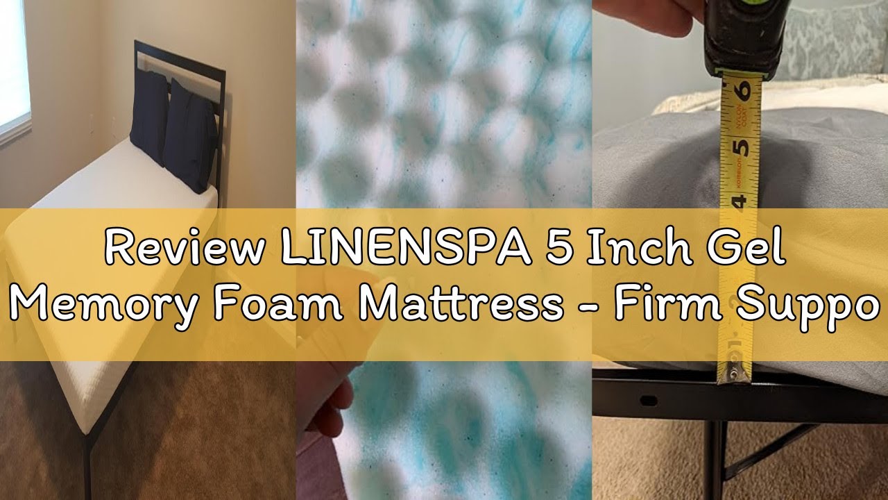 Review LINENSPA 5 Inch Gel Memory Foam Mattress - Firm Support - Twin XL