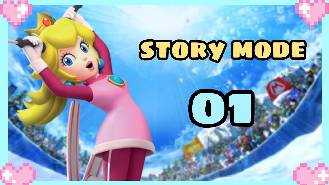 ❄️ Mario & Sonic at the Olympic Winter Games Wii (festival mode) 01 - Peach Gameplay ❄️