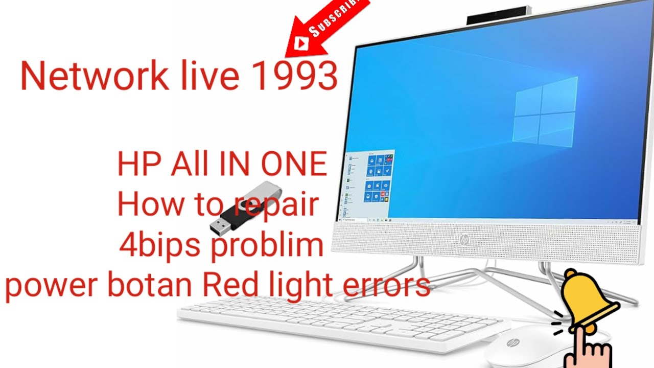 hp all in one 4bips problem ##power botan red errors ##no display